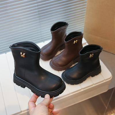 Новые короткие ботинки для детей, ботинки Martin, кожаные ботинки