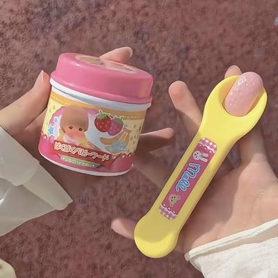 Новая игрушка-поилка для пудинга Настольное украшение Милый розовый желе Клубничный пудинг Набор украшений Модели Для детей Девочек