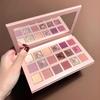 18 Color Eyeshadow Tray Waterproof Matte Pearlescent Sequin Sleeper Silkworm Contouring Eyeshadow Tray Lasting Setting Makeup Student Woman Makeup