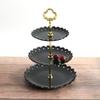 Fruit Plate 3-Tier Cupcake Stand Holder Desserts Snack Candy Buffet Stand Tower for Christmas Wedding Party Cake Dessert Tray
