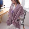 Multifunction Soft Comfortable Blanket Poncho Blanket For Women multi-purpose scarf Cape Wrap Button Bed Jacket with Pockets