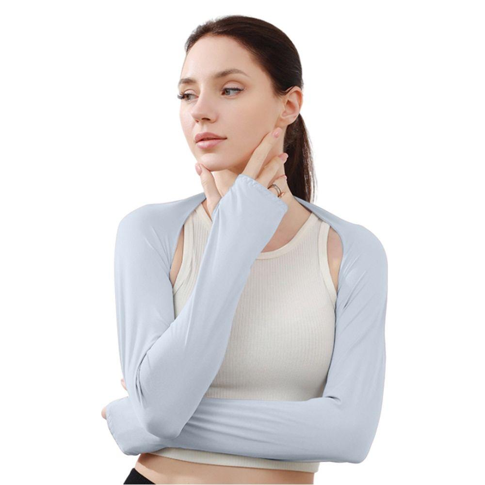Sun Protection Ice Arm Sleeves Air-conditioned Shirt Open Cover Arm Cover Raglan Sleeve Summer