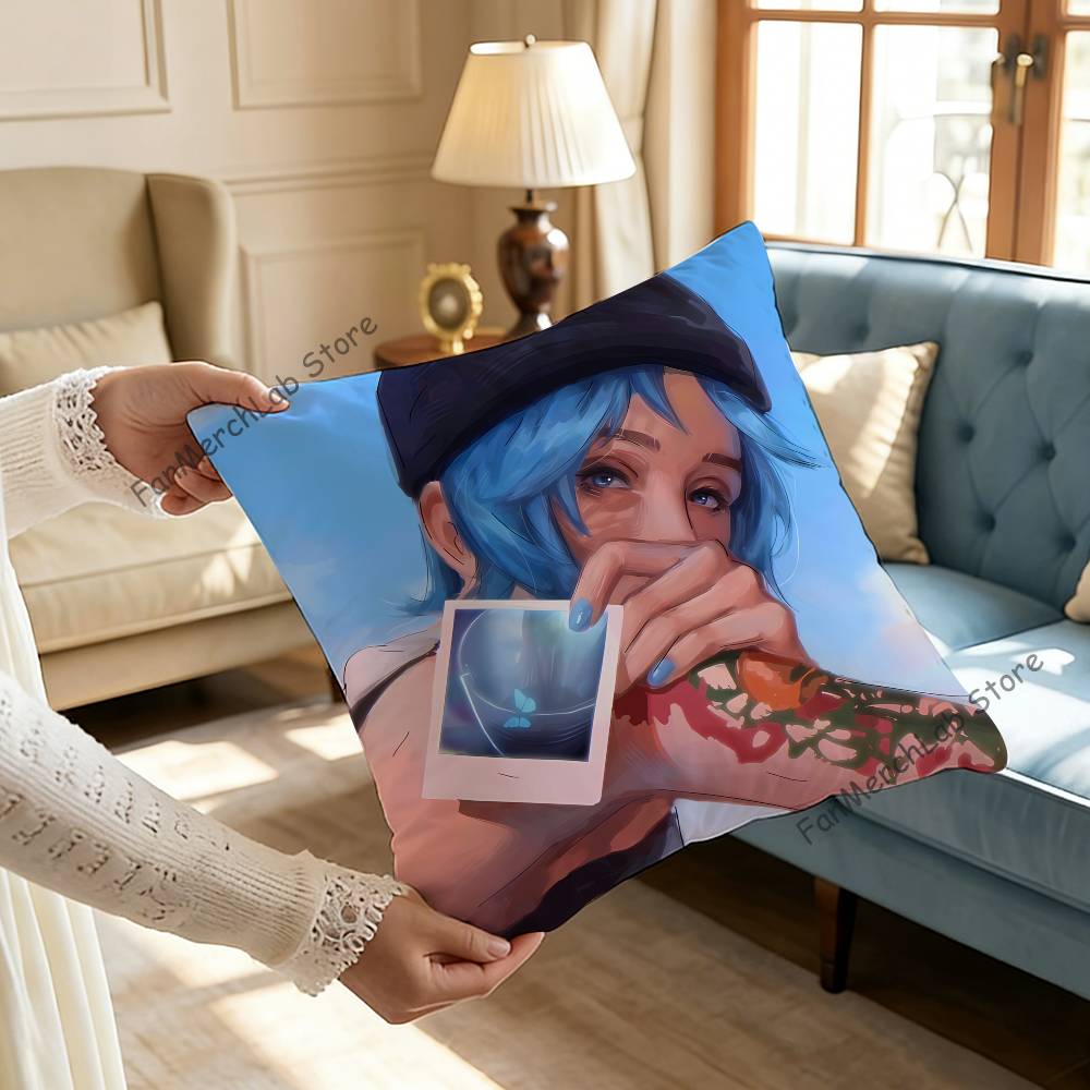 Game LLife Is Strange Anime Pillow Case Antidustmite Pillowcase Invisible zipper silky short plush Sofa cushion cover