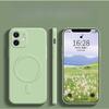 Подходит для iPhone15, жидкий силиконовый чехол для мобильного телефона Apple 14 Semen Hole, полнофункциональный чехол Magsafe с магнитной присоской X, защитный чехол