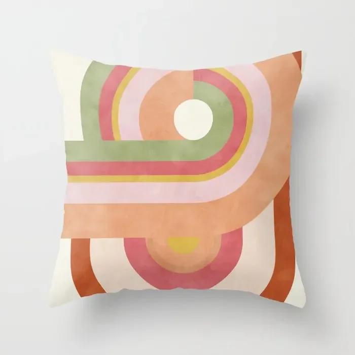 Наволочка для украшения дома, чехол для дивана, скандинавская гостиная, абстрактное розовое сердце