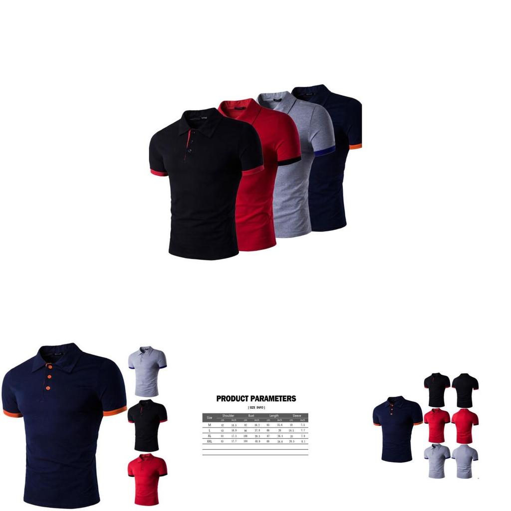 Премиальное качество Модная мужская стильная повседневная футболка Приталенная рубашка-поло Топы для повседневной носки