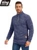 King Billion Men's Half-Zip Stand Collar Fleece Pullover Autumn Spring Sweater Ideal for Daily Casual Wear Urban Strolls and Light Outdoor Activities