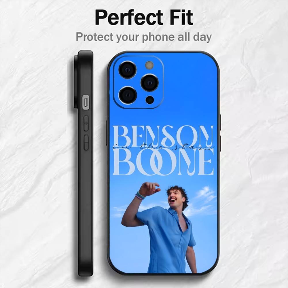 Красивые Вещи B-Benson B-Boone-e Чехол Для Телефона Для iPhone17,16,15,14,13,12 Plus,Max Мягкий Силиконовый Черный Чехол