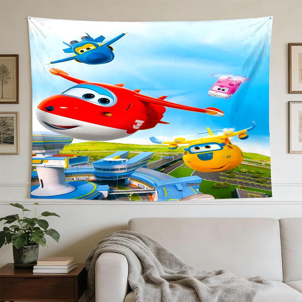 Train Adventure: Titipo's Journey Large Wall Tapestry,Ideal for Office Backdrops, Holiday Gifts, Home Decor (Living Room, Bedroom, Dorm, Parties), and