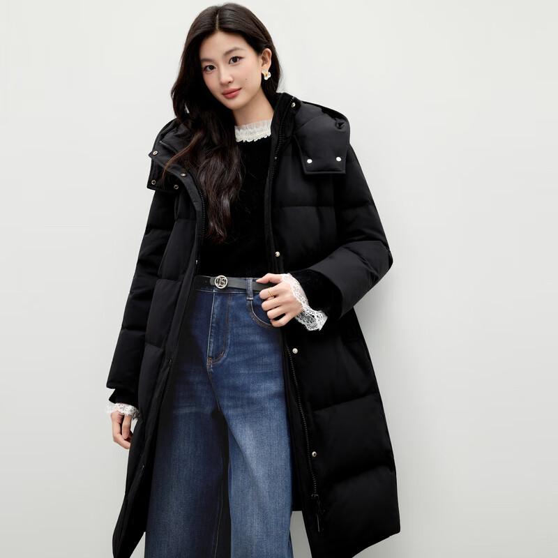 Женский длинный пуховик с капюшоном Qiushui Yiren