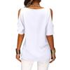 Women Fashion Off Shoulder T-shirt Ladies Casual O Neck Print Top Summer Short SleeveTee Shirt