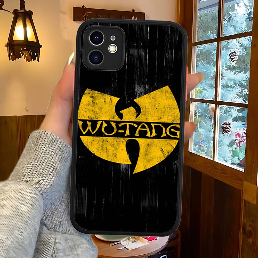 Модные тренды WU-T-TANG CLANs Для IPhone 16 15 14 13 12 11 Pro Max X XS MAX Plus Полупрозрачный черный чехол для телефона