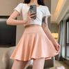 Летние женские юбки, модные сексуальные мини-эластичные плиссированные юбки-солнце для школьной формы, корейские черные теннисные юбки с высокой талией