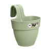 ELHO Balcony Flower Pot Vibia Campana Easy Hanger Small - 24.1 X 20.5 X H26.5 Cm - Pistachio Green - Outdoor Balcony