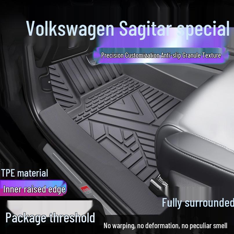 Volkswagen Sagitar/Sagitar L Полное Покрытие ТПЭ Коврики в Салон - Водонепроницаемые и Грязезащитные с Накладкой на Порог