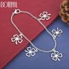 925 Sterling Silver Wedding Jewelry Four-Leaf Clover Bracelet