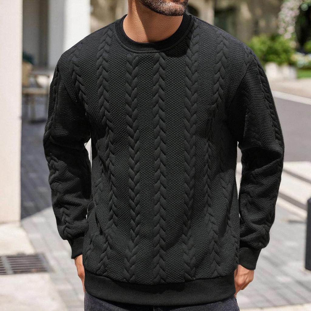 Мужская модная толстовка с круглым вырезом и длинными рукавами для отдыха