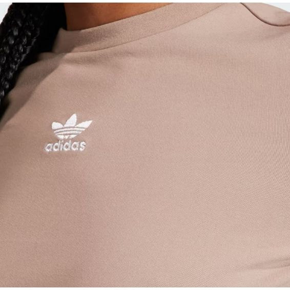 adidas Футболка Originals Neutral Court Graphic Tee для женщин, топы, розовые, коричневые IS5267