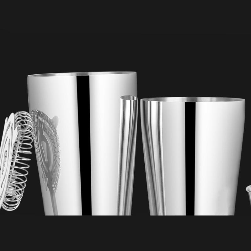 4 шт./компл., 550 мл/750 мл, шейкер из нержавеющей стали, миксер для вина, мартини, Бостонский шейкер для напитков, вечерние барные инструменты, набор шейкеров для коктейлей