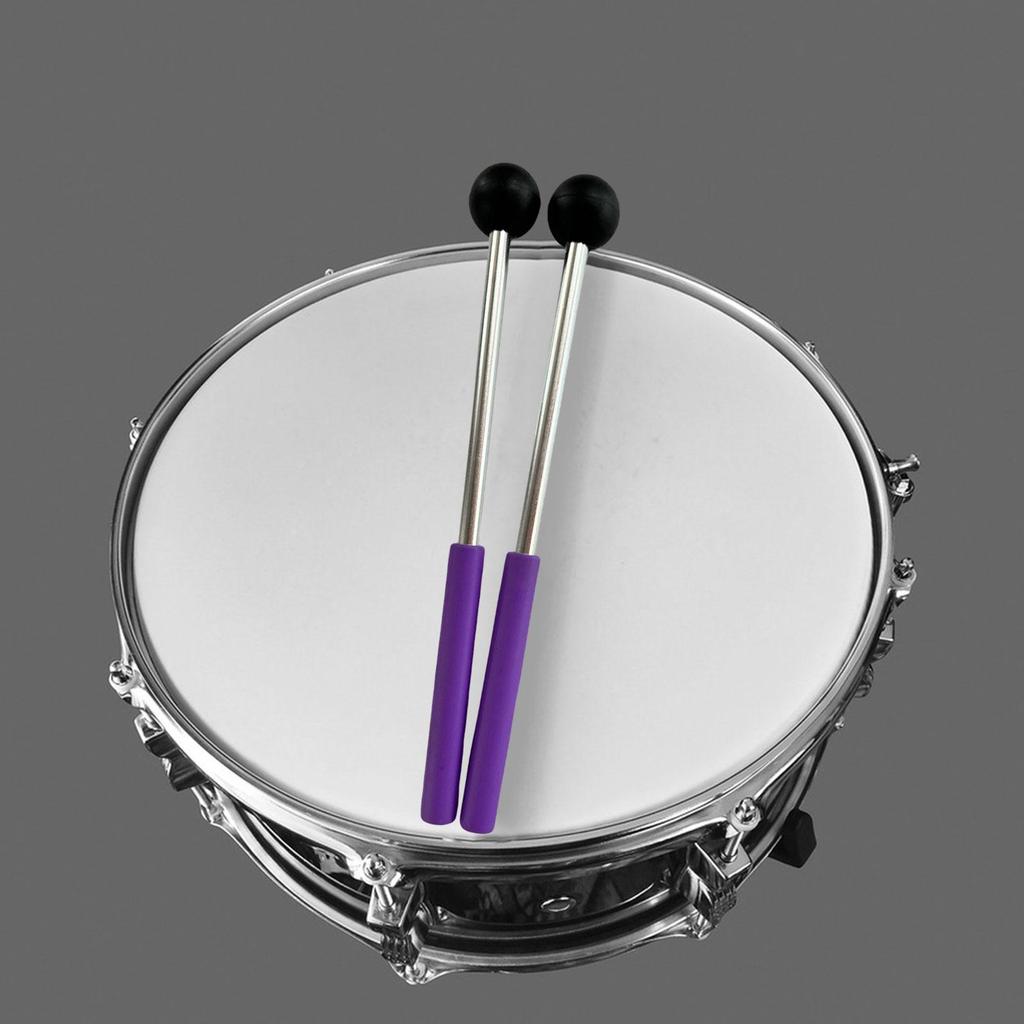 2 шт., ударные палочки, металлический стержень, легкие резиновые головки, барабанные молотки для ксилофона