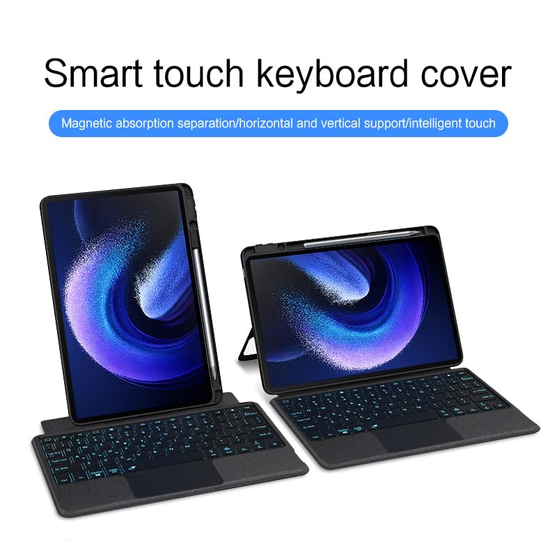 Xiaomi Pad 5 Keyboard Case with Touchpad and Magnetic Detachable Xiaomi Xiaomi Pad 5 Pro Keyboard Freely Adjustable Magnetic Trackpad Included