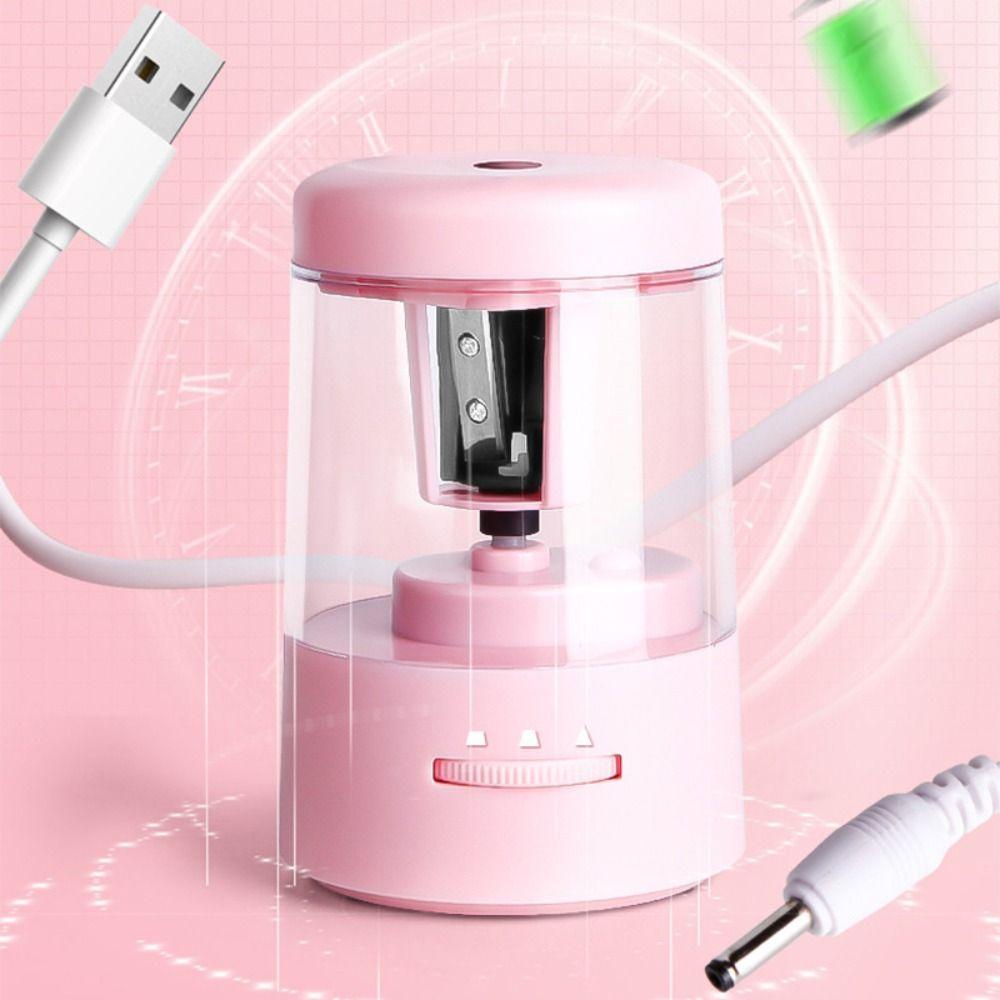 USB&Battery Electric Pencil Sharpener Dual Power Supply Pencil Sharpening Tool  Student Gift