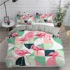 3D Flamingo Printed Bedding Set King Queen Size Cartoon Pink Animals Duvet Cover With Pillowcases 2/3pcs Polyester Quilt Cover