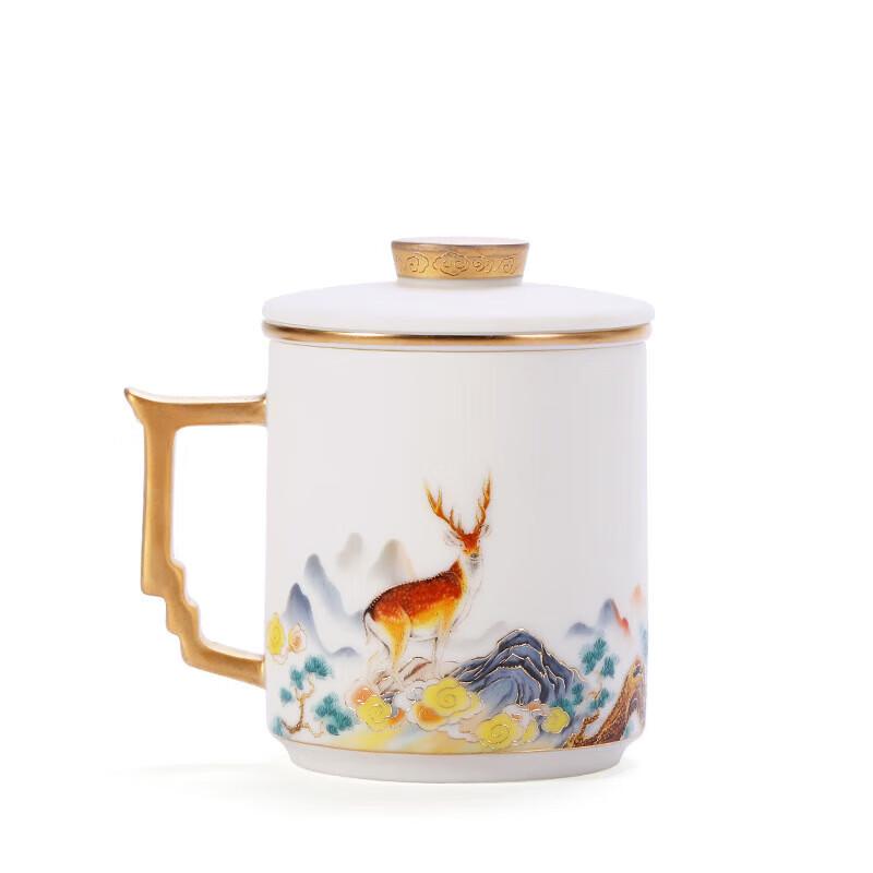 Chaxun Gilt Ceramic Tea Infuser Mug