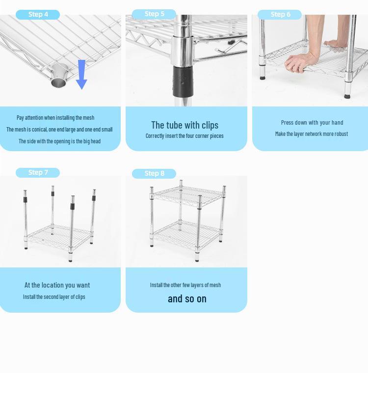 Chrome-Plated Detachable Wire Mesh Rack - Anti-Static Stainless Steel Storage Shelf, One-Layer Oven Rack