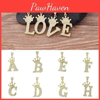 Роскошное золотое ожерелье с алфавитом и подвеской-короной для женщин и девушек