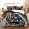 Motorcycle Race Car Bedding Set Single Twin Double Queen King Cal King Size Bed Linen Set