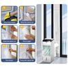 Portable Air Conditioner Window Seal AC Casement Window Seal Kit Hot Air Stop Air Exchange Guards with Zip And Adhesive Fasten Tape Works
