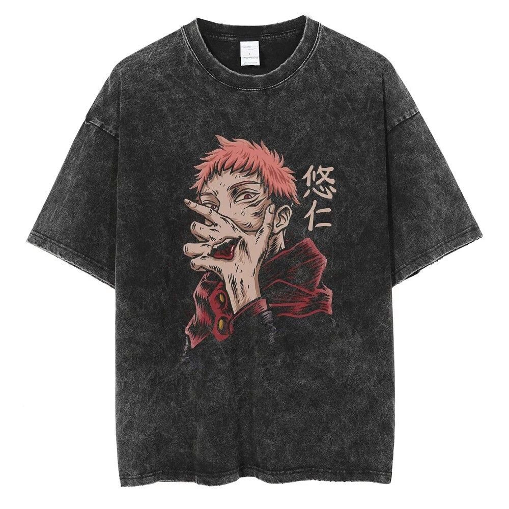 Jujutsu Kaisen Годжо Сатору Летняя Хлопковая Стиранная Большая Мужская Футболка Годжо Сатору Годжо Сатору Годжо Сатору Годжо Годжо