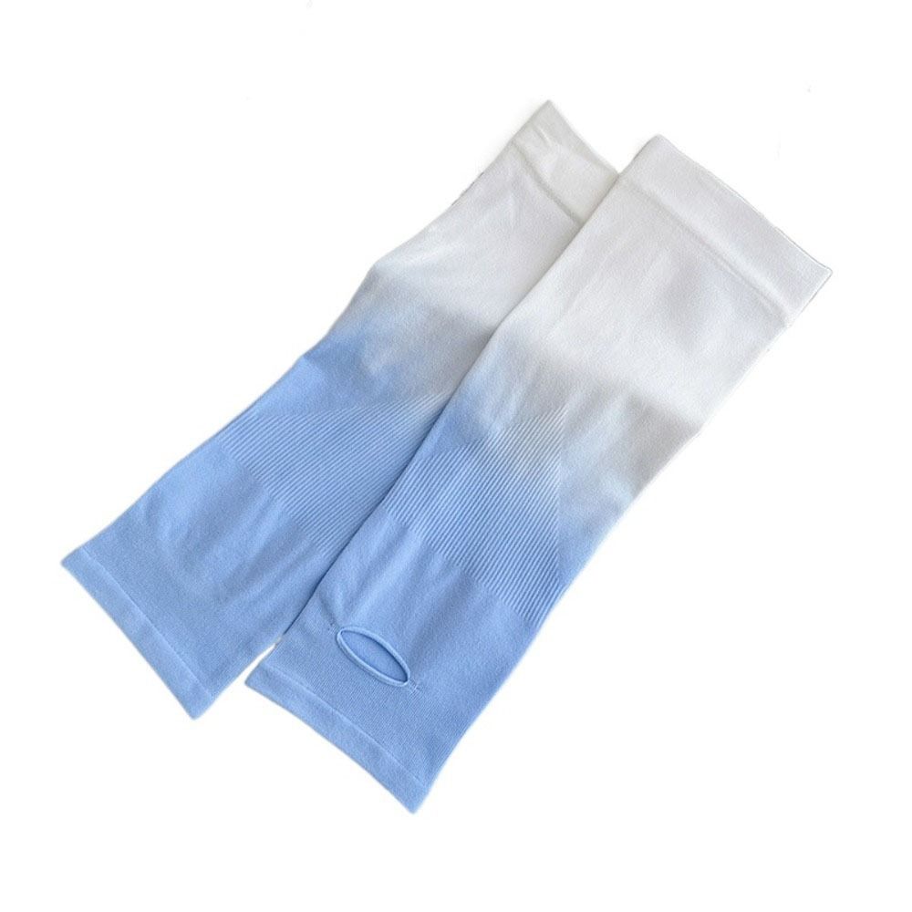 Spandex Gradient Color Sleeve Polyester Sun Protection Arm Cover Ice Silk Arm Sleeves  Kids