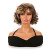 Женский синтетический парик, короткий светлый, коричневый, волнистый парик с омбре с челкой для женщин, до плеч, для повседневного использования, парики из высокотемпературного волокна