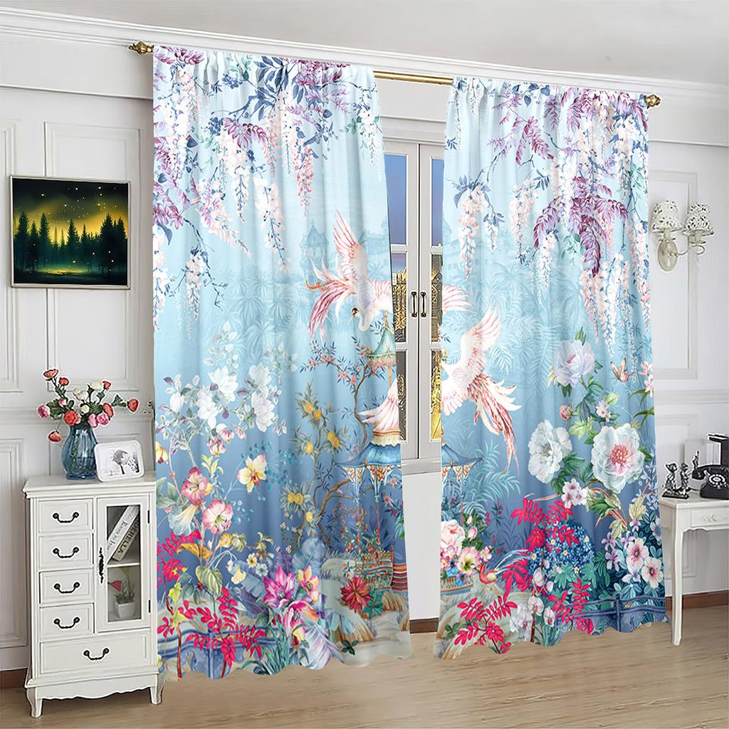 2 шт. - на заказ - напечатанная штора - материал полиэстер - для спальни гостиной кабинета занавеска, препятствующая приватности