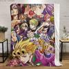 Фланелевые одеяла японского аниме «JoJo Bizarre Adventure» с принтом для детей и взрослых, одеяло, диван, путешествие, одеяло для студентов-подростков