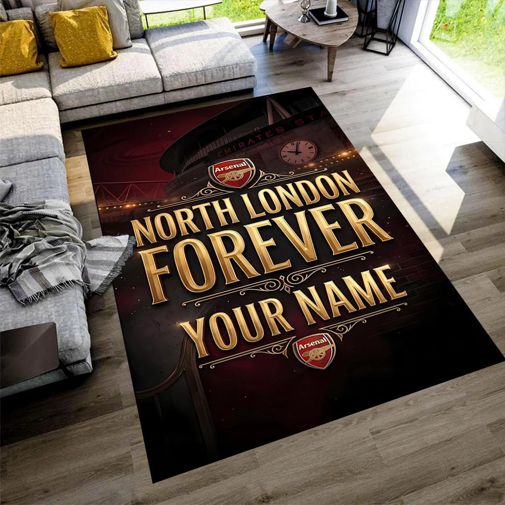 Arsenal F.c. Customize Your Name Floor Mat Suitable for Living Rooms Dormitory Dining Room Foyer Antislip Carpet Decorate Offices