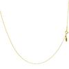 Lala Christie Gold Chain Necklace, 18K Gold, Shine Cut Azuki Bean, 0.7mm Wide, Approximately 0.9g, Up To 45cm Long, Adjustable Length, Lc97-0024