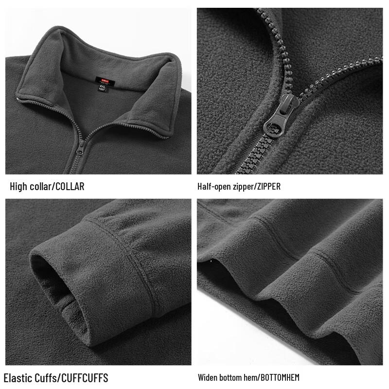 Baleno Men's Double-Thick Fleece Stand Collar Sweatshirt