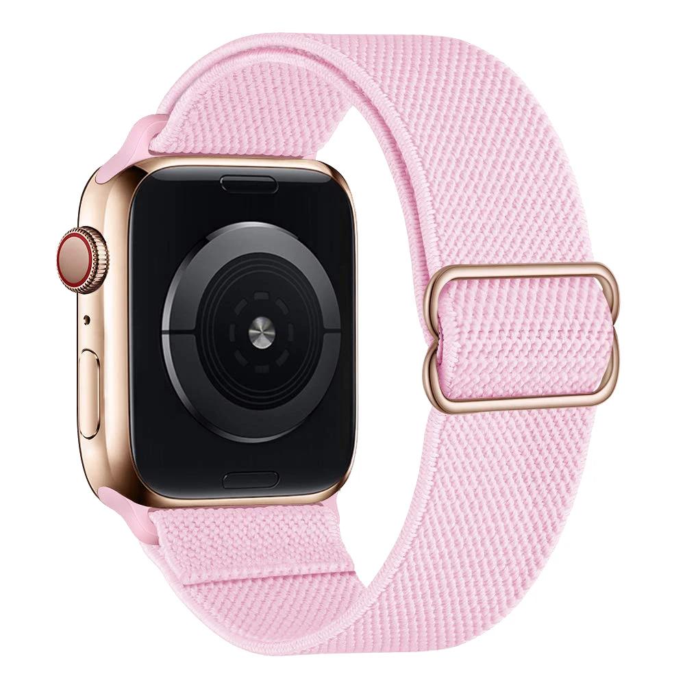 Ремешок-скранчл для Apple Watch Band 49мм 44мм 40мм 38мм 42мм Эластичный нейлоновый браслет IWatch Series Ultra 3 6 Se 7 8 9 45мм 41мм