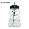 Transparent Glass Cup with Straw 2025 Teddy Bear Glass Cup Cute Bear Straw Cup  Parties