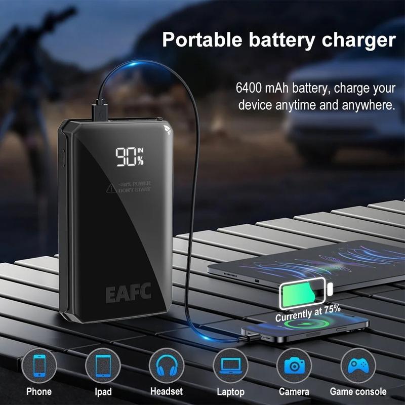 EAFC 12V Автомобильный пусковой аккумулятор 1000А/2000А/4000А Портативный Power Bank и Аварийный стартер-фонарик для Автомобилей Зарядка аккумулятора