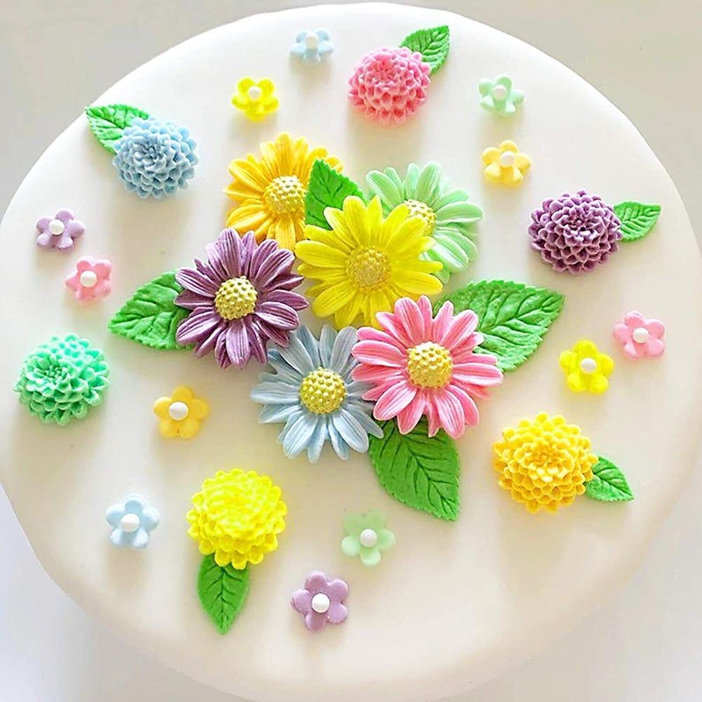 Cake Decoration Flower Silicone Mold Daisy Candle Mold Fondant Craft Baking Tool  Home Kitchen DIY