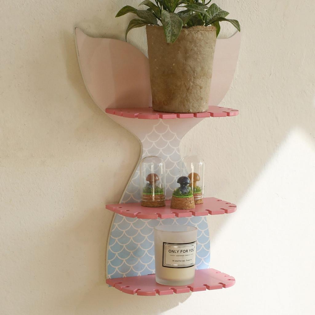 Розовые плавающие полки, настенные полки, деревянные полки для декора в морском стиле, декор для детской комнаты, настенный декор для детской спальни, подарки для девочек, украшения для вечеринки в стиле русалки