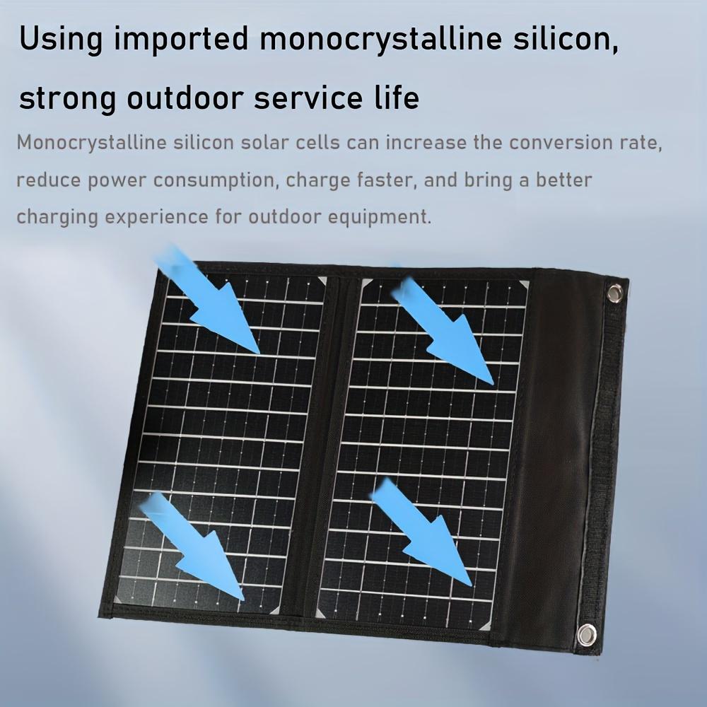 Портативная солнечная панель 30 Вт, Складное солнечное зарядное устройство для аккумуляторов, для портативных электростанций, генераторов, iPad, ноутбуков, USB-портов и выходов постоянного тока