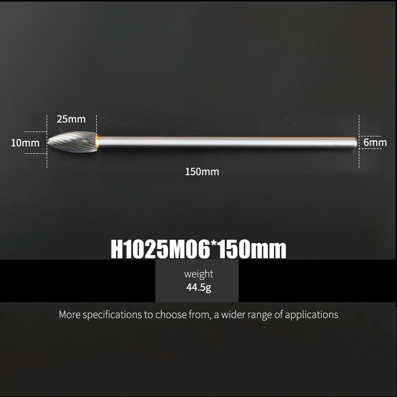 Длина 150 мм 1 шт. Вращающиеся напильники из карбида вольфрама для деревообработки, пластика, металла, железа, алюминия, нержавеющей стали, фрезы