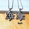 Крутое мужское ожерелье с шестиугольным крестом в виде звезды Давида из нержавеющей стали