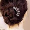 Geometric Toothed Insert Comb Rhinestone U-shaped Hair Clip Fashion Butterfly Hairpin  Party