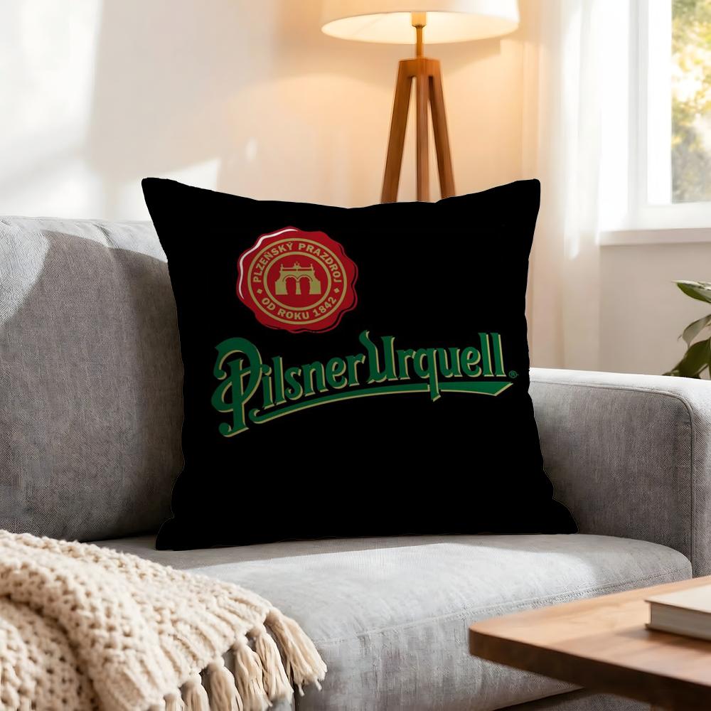 Brand Pilsner Urquell Cushion Cover Pcs Decorative Covers Soft Cushion Case for Sofa Couch Decor x x Pillowcases